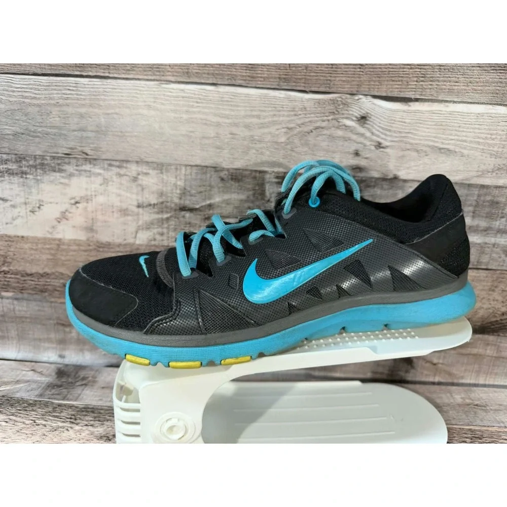 Womens Nike Flex Supreme Trainer 2 Black Gamma Blue 2014 DS Sneakers Shoes Sz 10